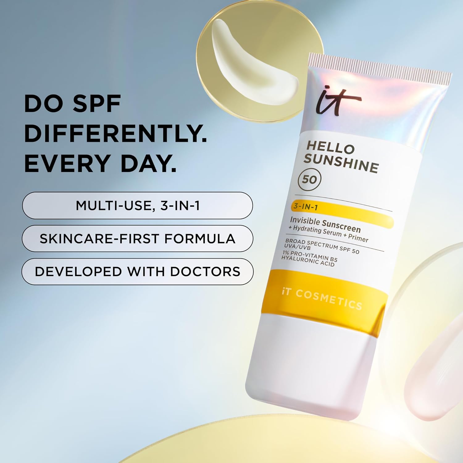 it cosmetics hello sunshine invisible sunscreen for face spf 50