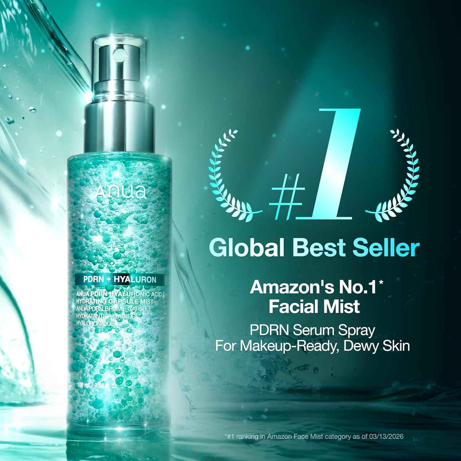 Anua PDRN Collagen Glow Facial Serum Spray | Hydrating Face Mist | 3.38 Fl Oz - Image 3