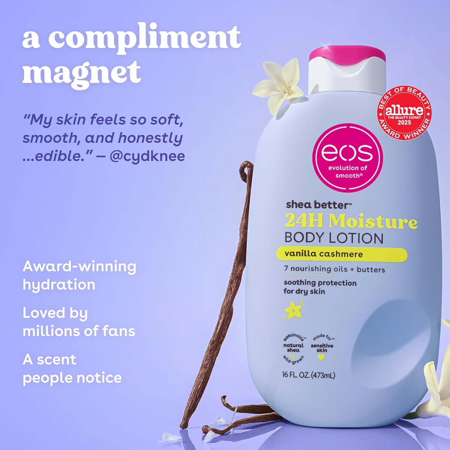 eos Shea Better Body Lotion Vanilla Cashmere - Image 3